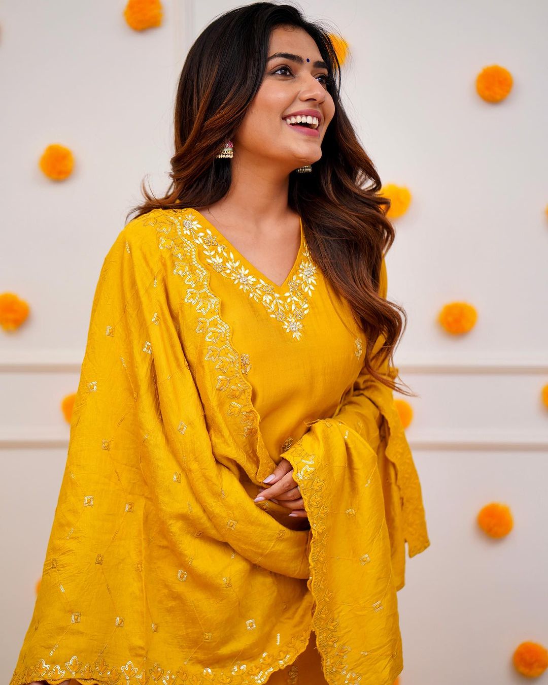 Step into elegance with this stunning deep blue,Yellow and Purpal kurti set, featuring intricate embroidery and a beautifully detailed dupatta