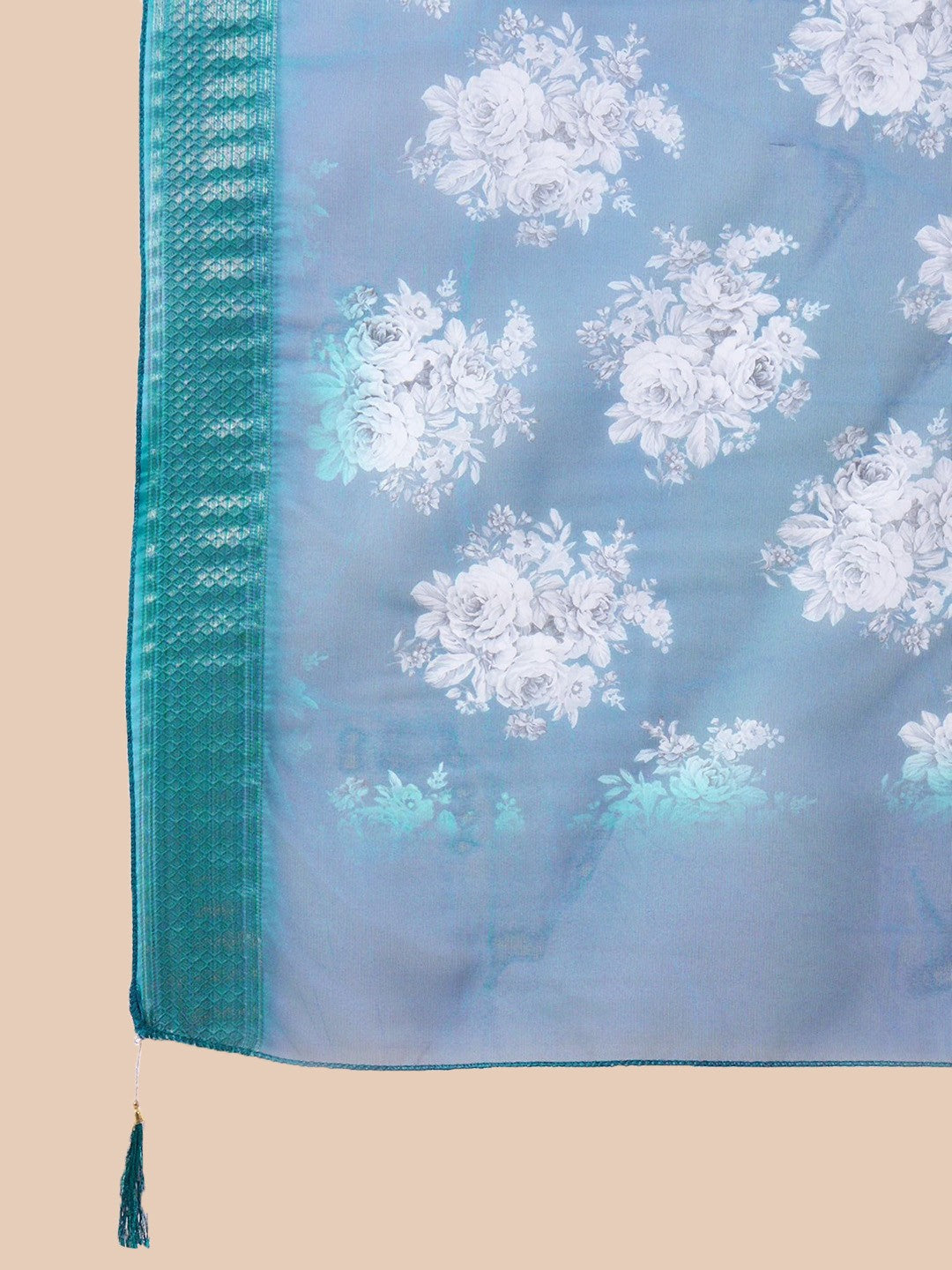 Step into elegance with this teal blue kurti set, adorned with intricate embroidery and a beautifully printed dupatta. The rich color and delicate detailing make it a perfect choice for festive occasions and gatherings.
